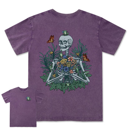 Freeleaf Rebirth in Bloom Unisex Nature Inspired Washed Tee