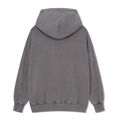 Freeleaf I Camping Now In The Land of Aurora Front-printed Washed Hoodie