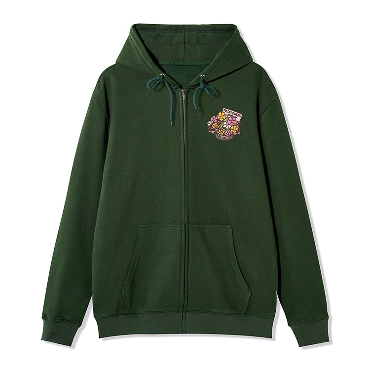Freeleaf Flourishing Garden Nature Inspired Unisex Fleece Full-Zip Hoodie