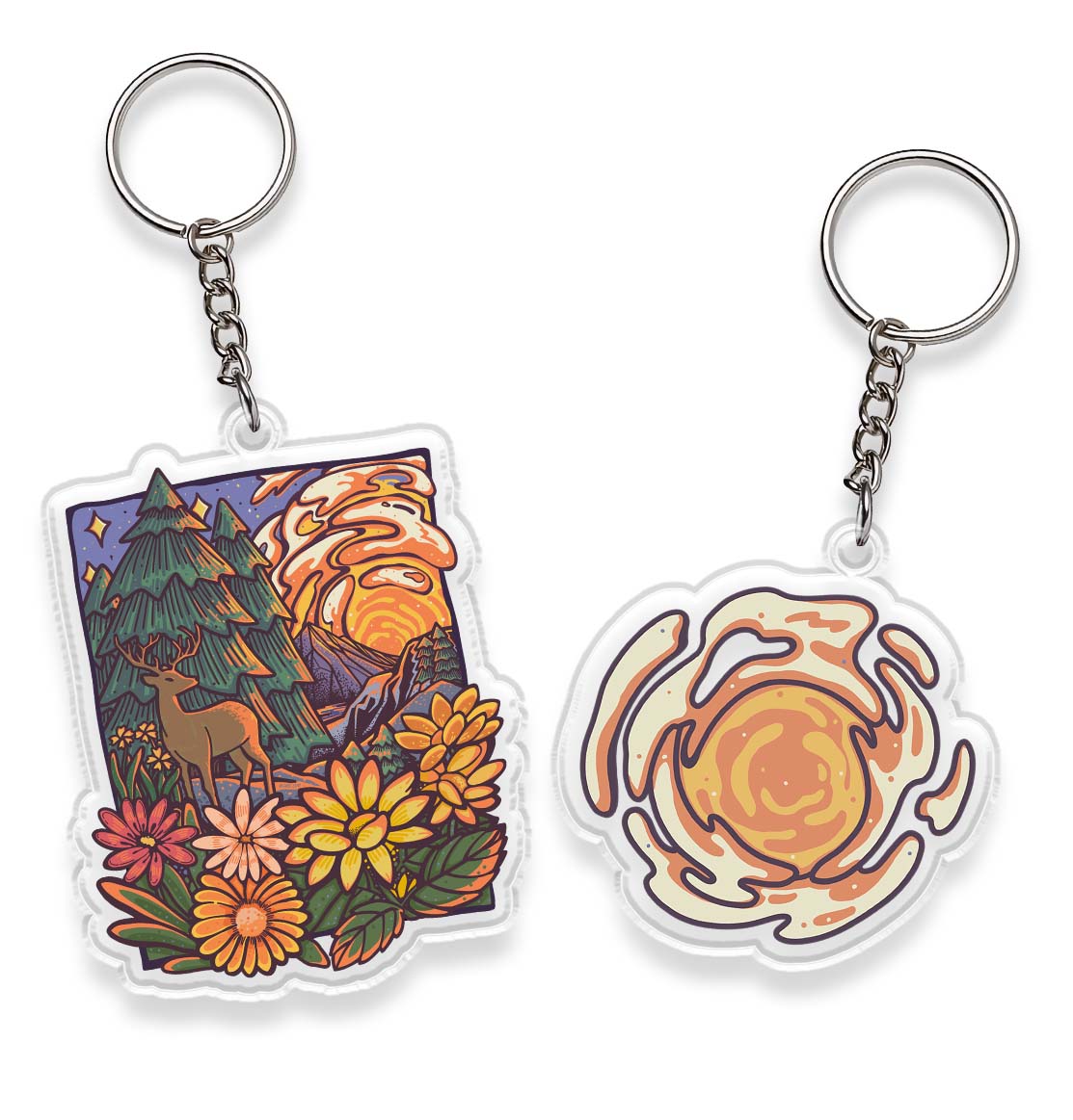 Freeleaf Wander In The Forest  Double-Sided Acrylic Keychain