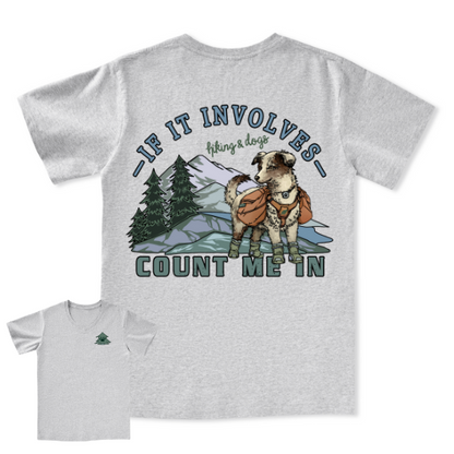 Hiking & Dogs Adventure V-neck Tee