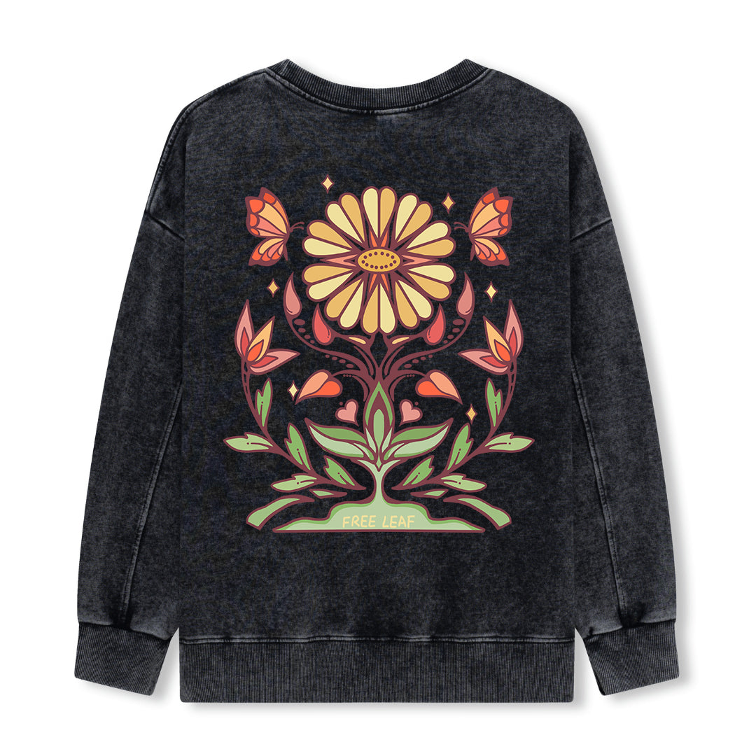 Freeleaf Elf Viligis Unisex Nature Inspired Washed Sweatshirt