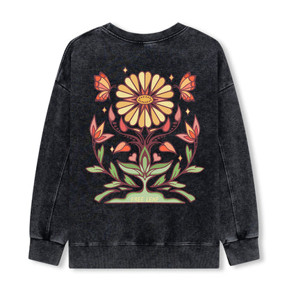 Freeleaf Elf Viligis Unisex Nature Inspired Washed Sweatshirt