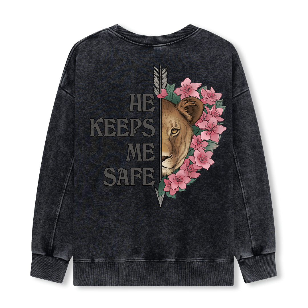 Freeleaf  Wild at Heart Love Untamed Washed Sweatshirt