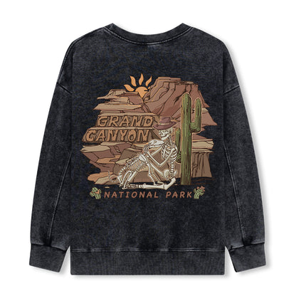 Freeleaf Grand Canyon National Park Unisex Nature Inspired Washed Sweatshirt
