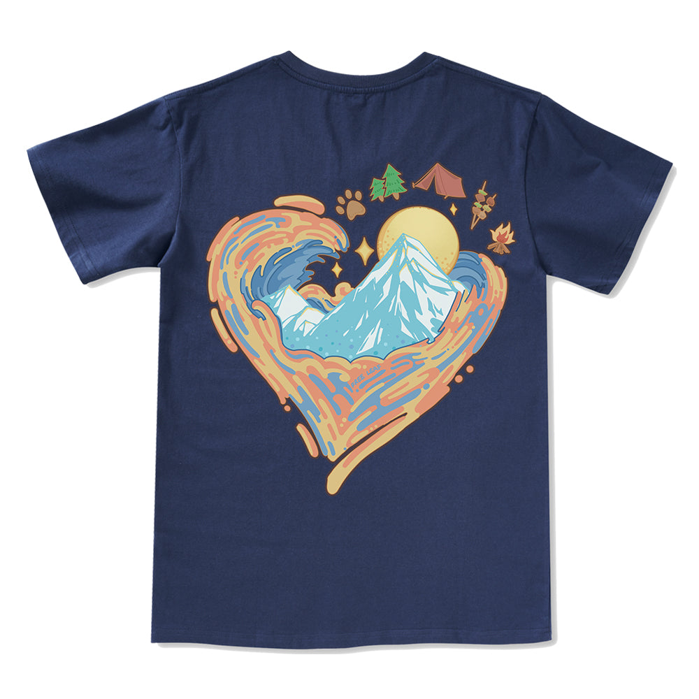 Freeleaf Heart of Wilderness Camping Unisex V-neck Tee