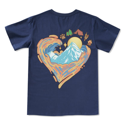 Freeleaf Heart of Wilderness Camping Unisex V-neck Tee