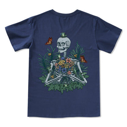 Freeleaf Rebirth in Bloom Unisex Nature Inspired V-neck Tee