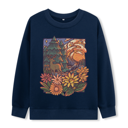 Wander In The Forest Front-printed Sweatshirt