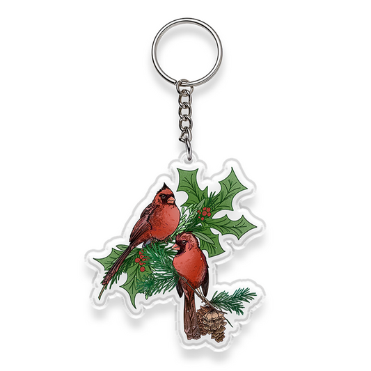 freeleaf-christmas-cardinal-double-sided-acrylic-keychain