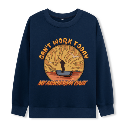 Can't Work Today Front-printed Sweatshirt
