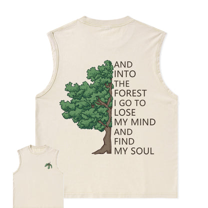 Freeleaf Into Forest And Find My Soul Unisex Washed Tank Tops