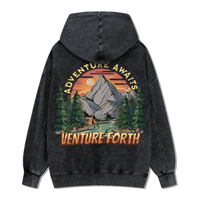 Adventure Awaits Washed Hoodie