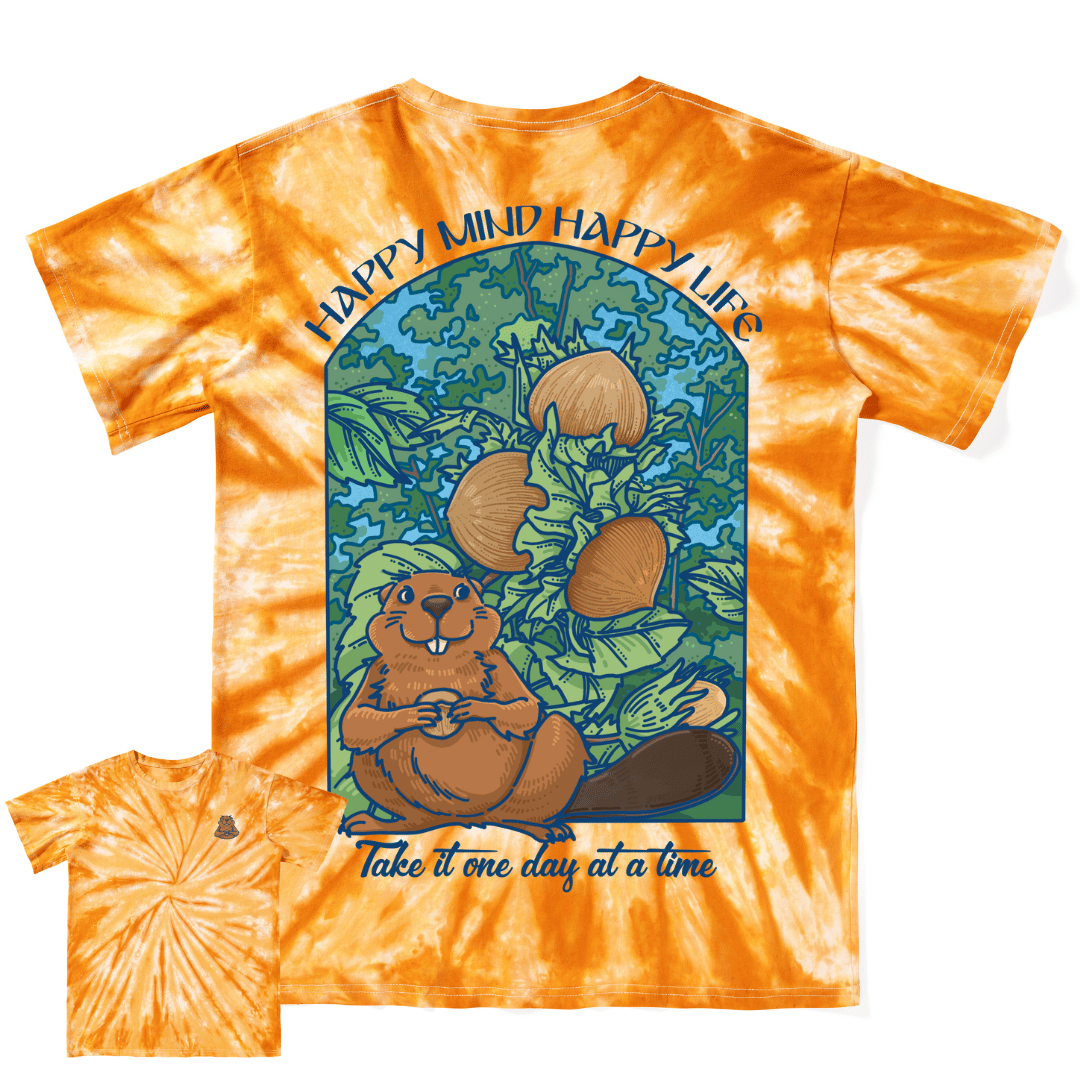 Happy Mind Happy Life Tie Dye Tee