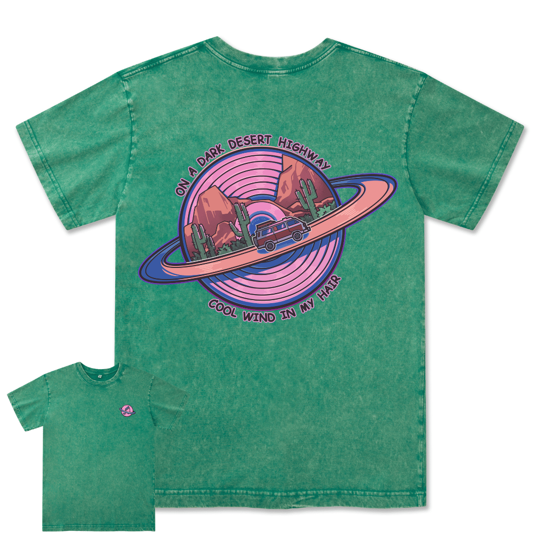 On A Dark Desert Highway Washed Tee
