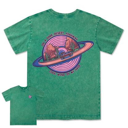 On A Dark Desert Highway Washed Tee