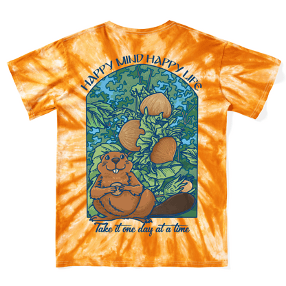 Happy Mind Happy Life Tie Dye Tee