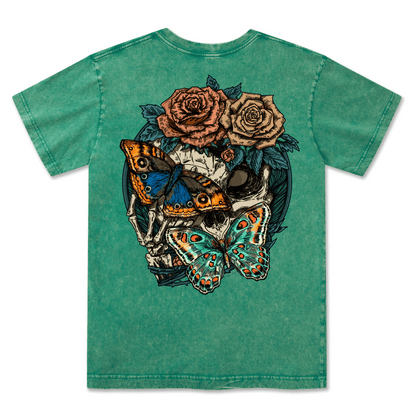 Floral Skull Washed Tee