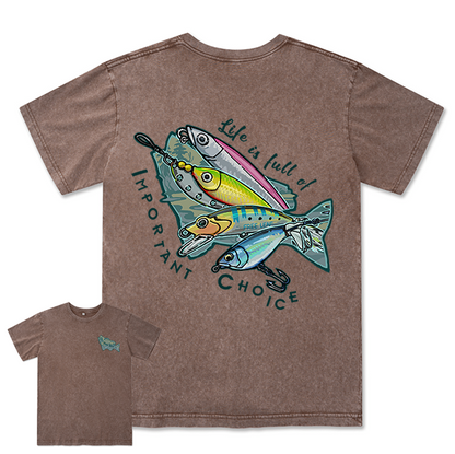 FreeleafLife Is Full Of Important Choices Unisex Washed Tee