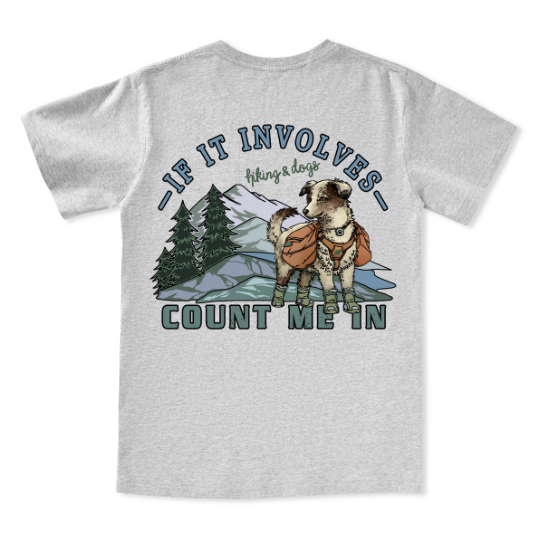 Hiking & Dogs Adventure V-neck Tee