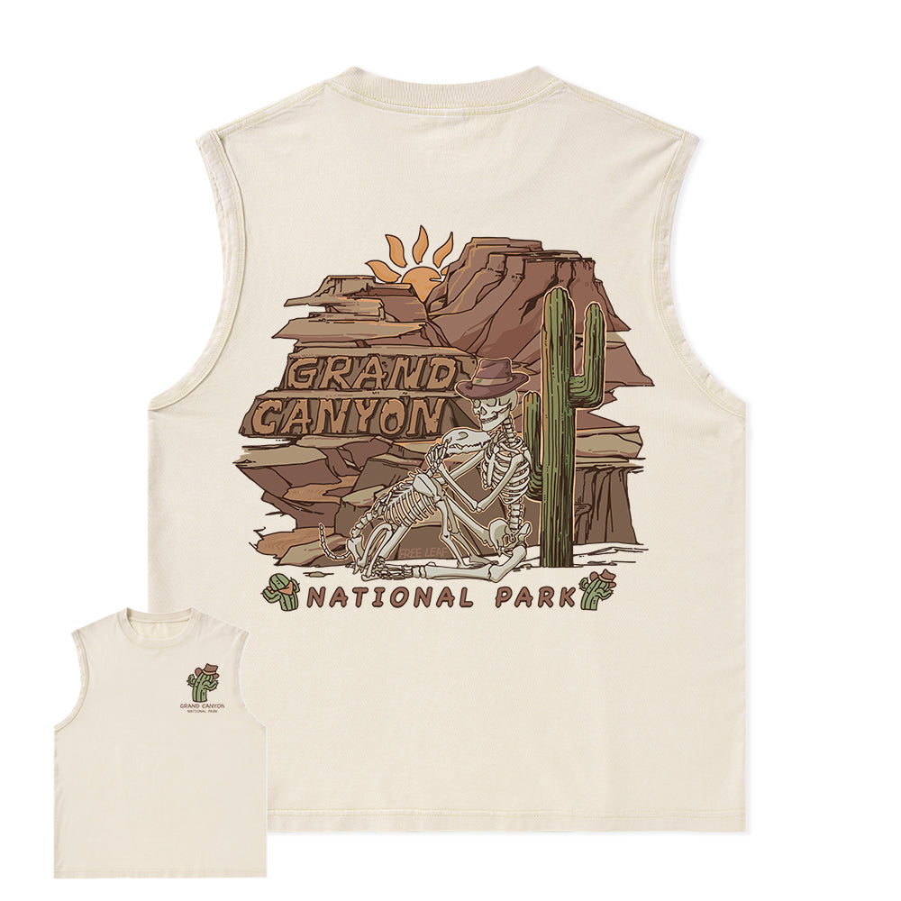 Freeleaf Grand Canyon National Park Unisex Washed Tank Top