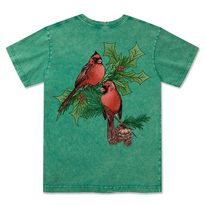 Christmas Cardinal Washed Tee