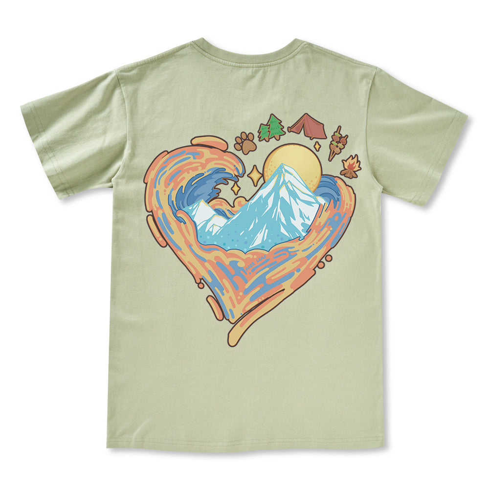 Freeleaf Heart of Wilderness Camping Unisex V-neck Tee