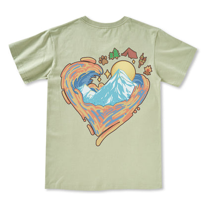 Freeleaf Heart of Wilderness Camping Unisex V-neck Tee