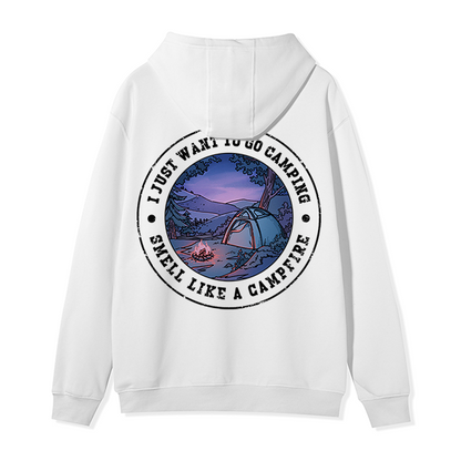 Freeleaf Just Want To Go Camping Unisex Nature Inspired Fleece Full-Zip Hoodie