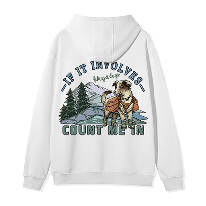 Freeleaf Hiking & Dogs Adventure Unisex Nature Inspired Fleece Full-Zip Hoodie