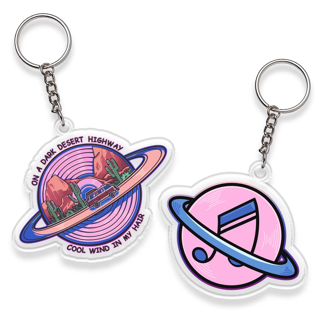 Freeleaf On A Dark Desert Highway  Double-Sided Acrylic Keychain
