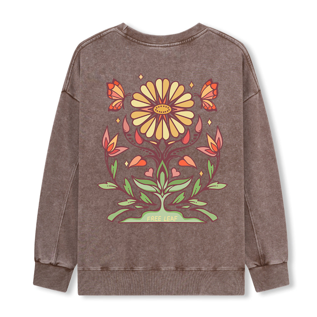 Freeleaf Elf Viligis Unisex Nature Inspired Washed Sweatshirt