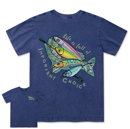 FreeleafLife Is Full Of Important Choices Unisex Washed Tee