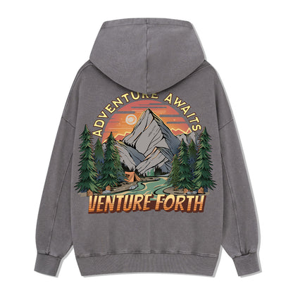 Adventure Awaits Washed Hoodie