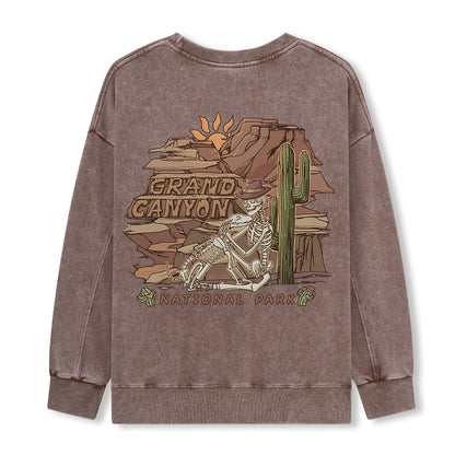 Freeleaf Grand Canyon National Park Unisex Nature Inspired Washed Sweatshirt