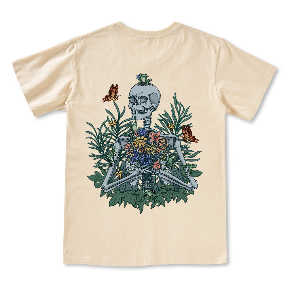 Freeleaf Rebirth in Bloom Unisex Nature Inspired V-neck Tee