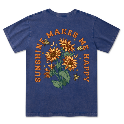 Freeleaf Sunshine Makes Me Happy Washed Tee