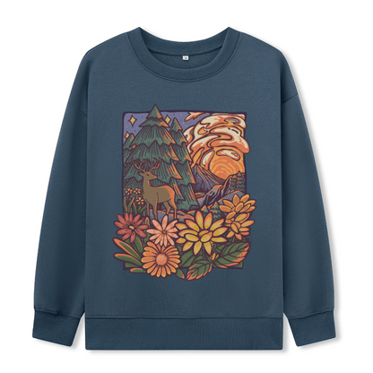 Wander In The Forest Front-printed Sweatshirt