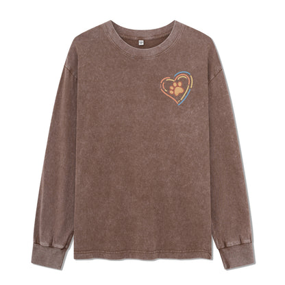 Freeleaf Heart of Wilderness Camping Unisex Nature Inspired Washed Long Sleeve Top