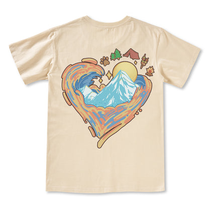 Freeleaf Heart of Wilderness Camping Unisex V-neck Tee