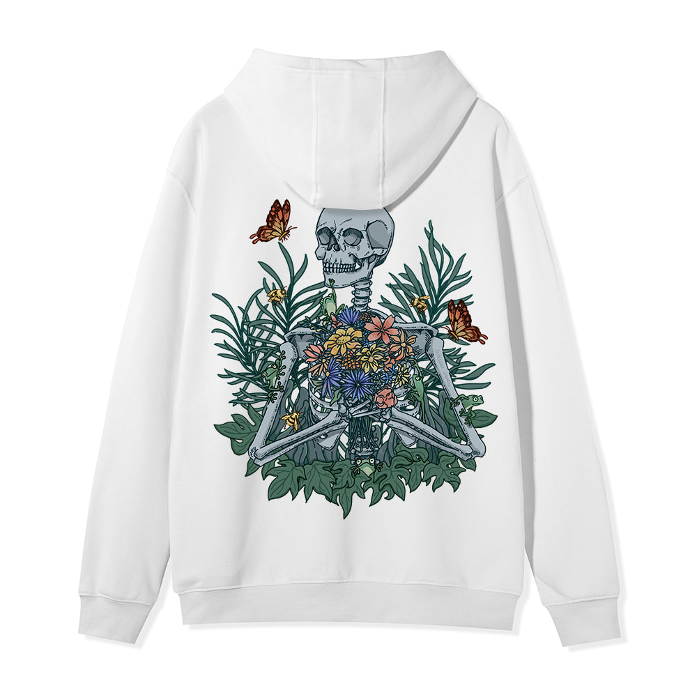 Freeleaf Rebirth in Bloom Unisex Nature Inspired Fleece Full-Zip Hoodie