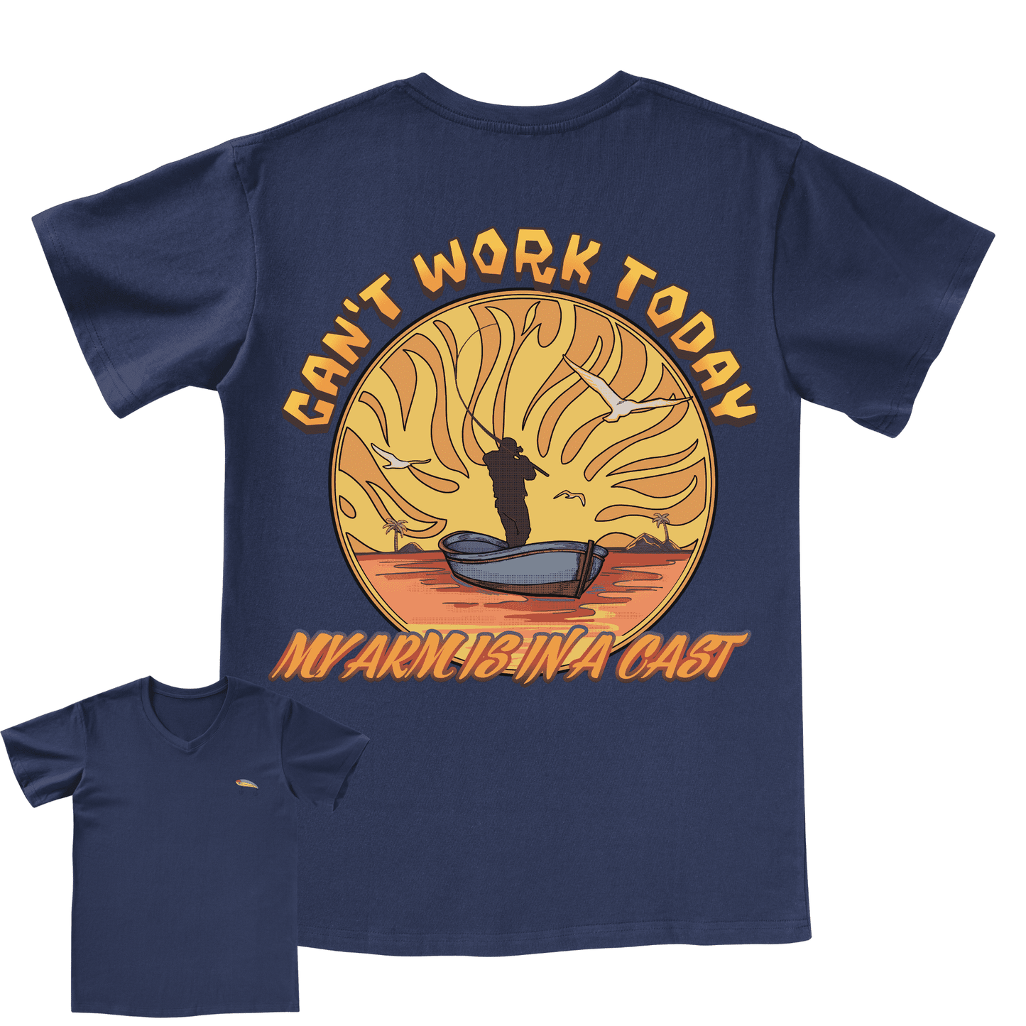 Can't Work Today V neck Tee