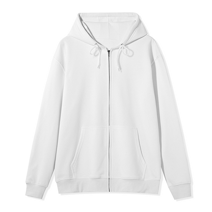 Freeleaf Golden Glow Back-printed Unisex Nature Inspired Fleece Full-Zip Hoodie