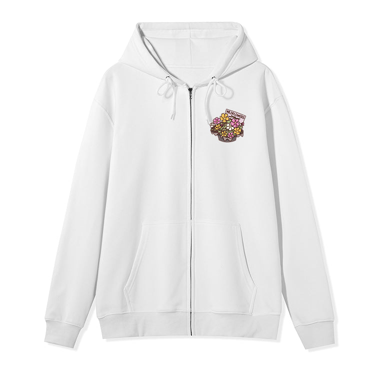 Freeleaf Flourishing Garden Nature Inspired Unisex Fleece Full-Zip Hoodie