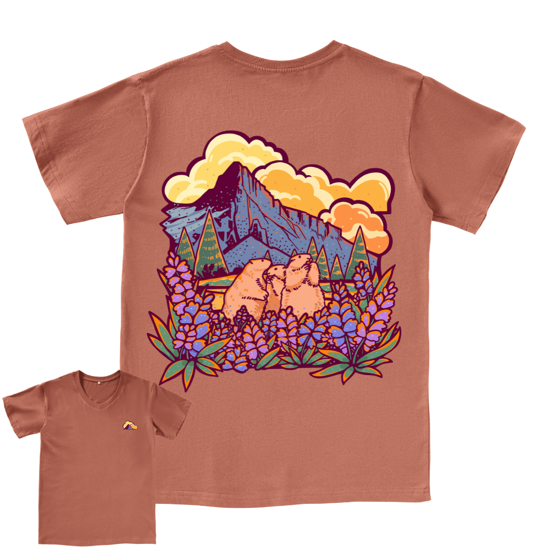 Mountain Mole V-neck Tee