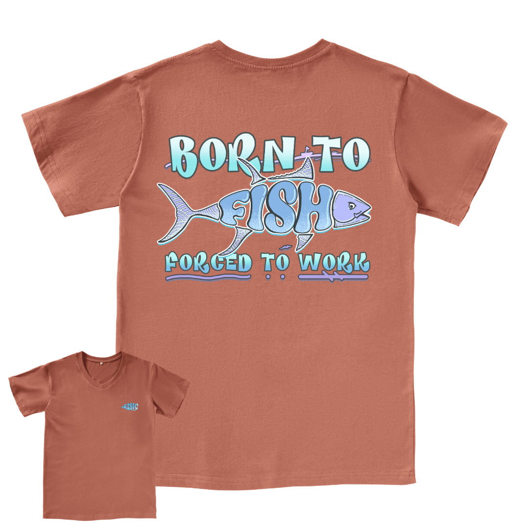 Born To Fish V-neck Tee