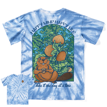 Happy Mind Happy Life Tie Dye Tee