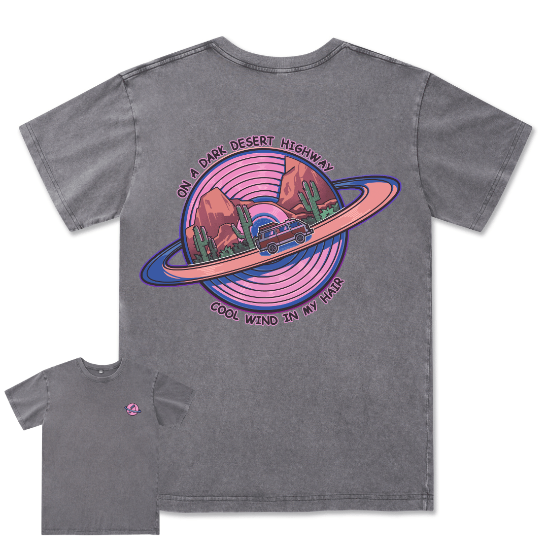 On A Dark Desert Highway Washed Tee