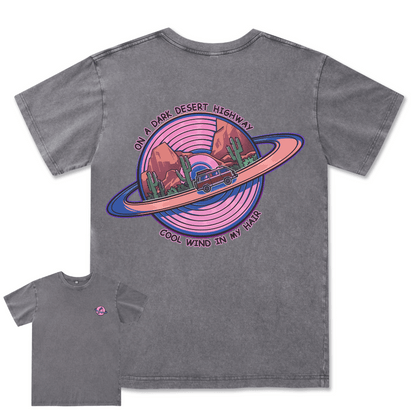 On A Dark Desert Highway Washed Tee