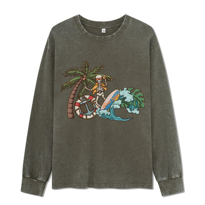 Freeleaf Wild at Heart Washed Long Sleeve Top